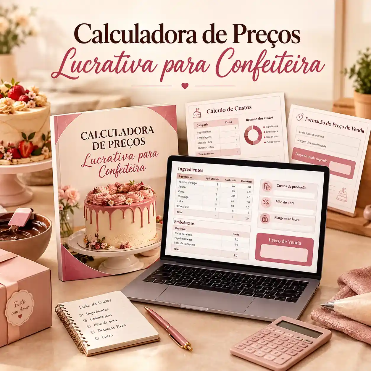 Calculadora de Preços Lucrativa para Confeiteira